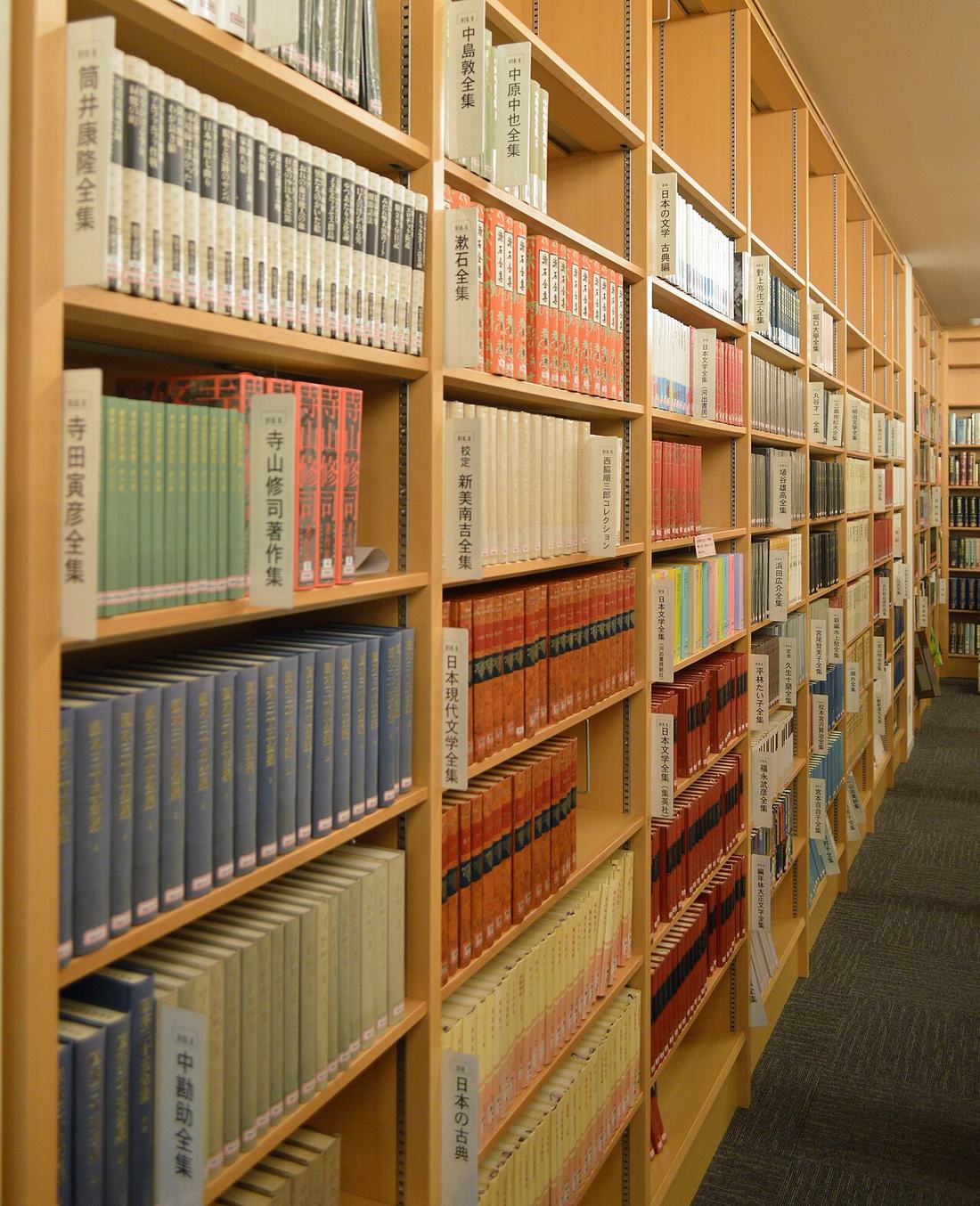 Rayonnages d'une bibliothèque publique